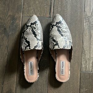 Steve Madden Snake Skin Print Mules